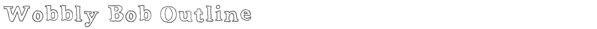 Sample characters Wobbly Bob Font